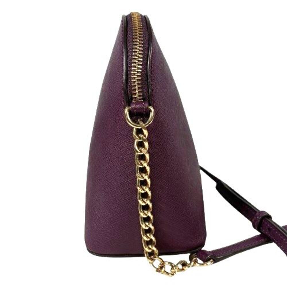 New Michael Kors Purple Cindy Womens Dome Crossbody Shoulder Bag Purse MSRP $198 - Picture 5 of 16